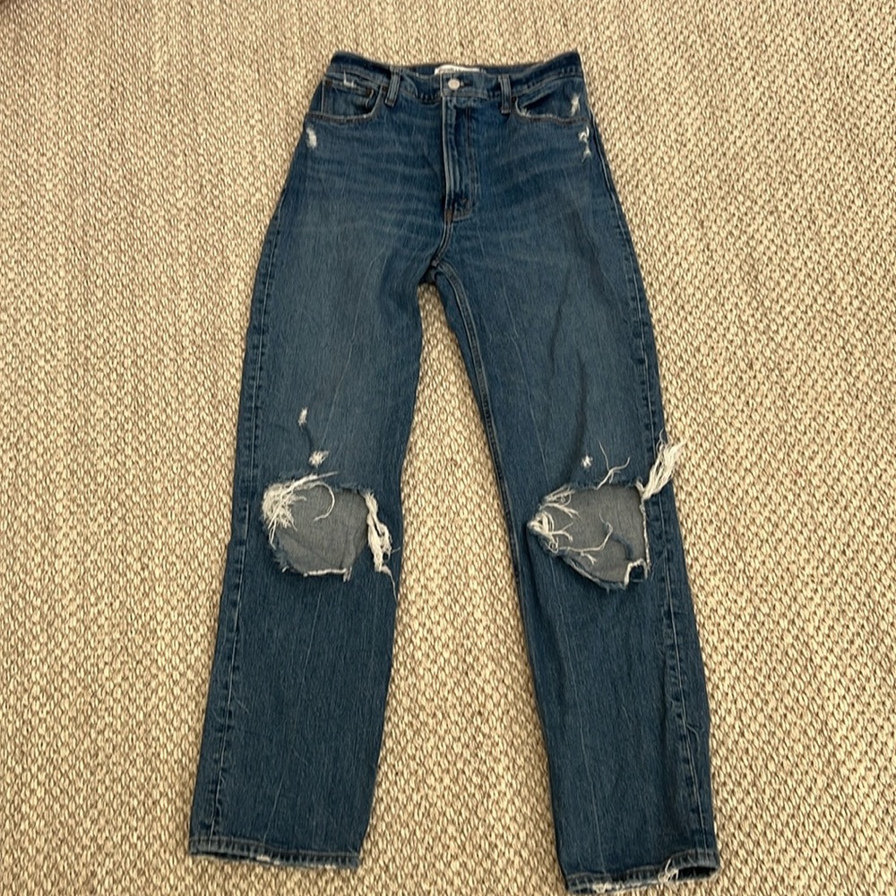 Abercrombie &Fitch the 90s straight ultra high rise
